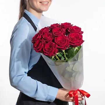 Букет 11 красных роз  50 см (16)