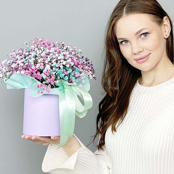 Радужный микс в шляпной коробке Радужный микс в шляпной коробке