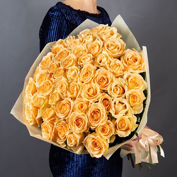 Букет 51 роза Шампань 60см