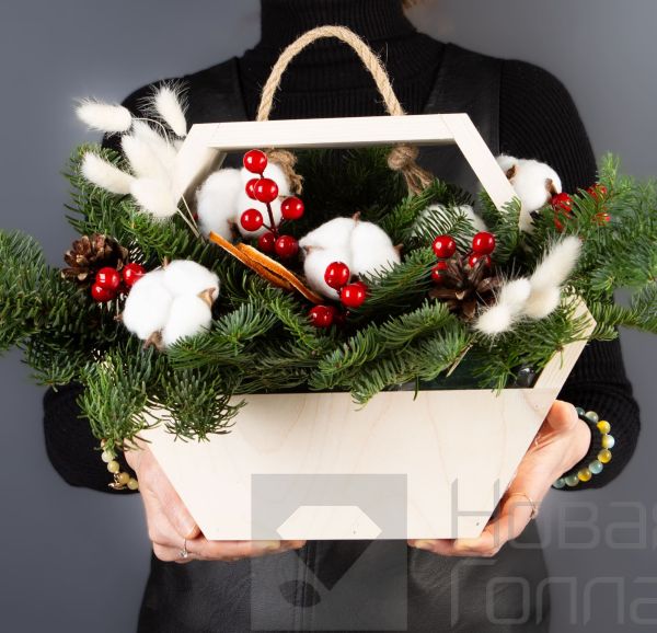 Деревянный ящик Новогодние чудеса