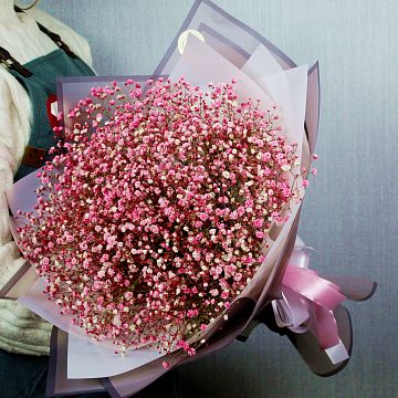 Букет 7 розовых гипсофил