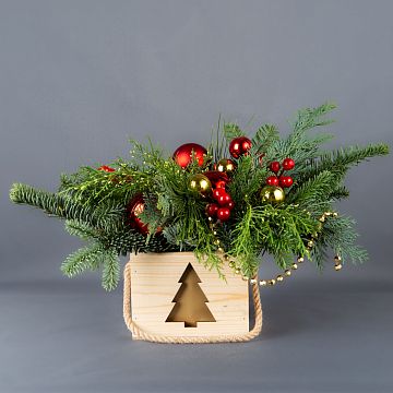 Композиция "Новогоднее кашпо"