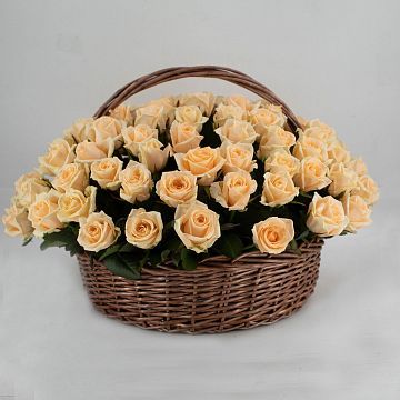 301 кремовая роза в корзине 301 кремовая роза в корзине