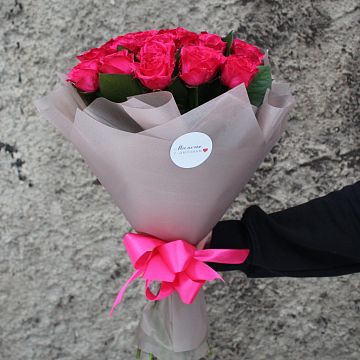 25 малиновых роз 40см Маме 25 малиновых роз 40см Маме