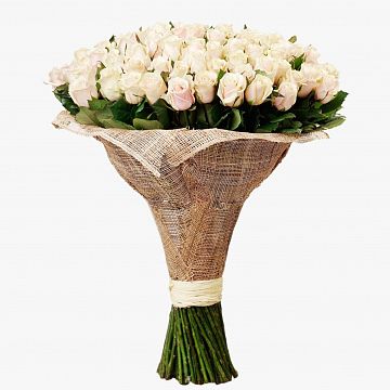 Букет 151 нюдовая роза 60 см