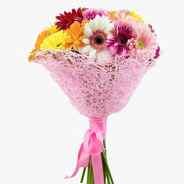 Букет 25 гербер микс Букет 25 гербер микс