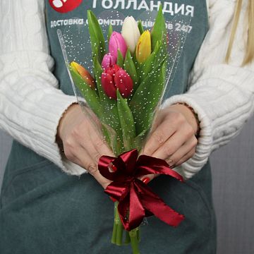 Букет 7 тюльпанов микс Букет 7 тюльпанов микс