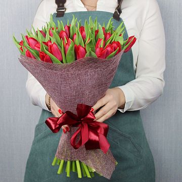 Букет 51 Красный тюльпан Букет 51 Красный тюльпан