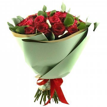 Букет 39 роз с декором Букет 39 роз с декором