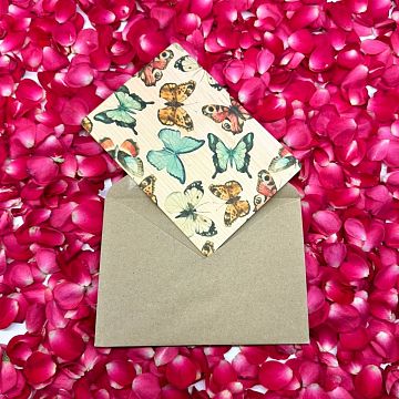 Деревянная открытка Универсальная бабочки