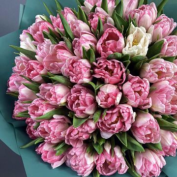 Букет 49 пионовидных тюльпанов Букет 49 пионовидных тюльпанов