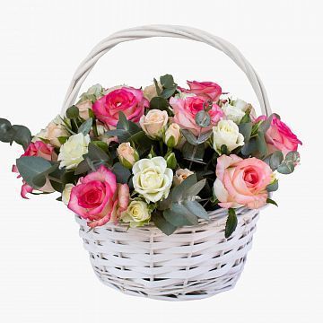 Корзина из роз Нежность Корзина из роз Нежность