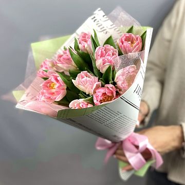 Букет 11 пионовидных тюльпанов Букет 11 пионовидных тюльпанов