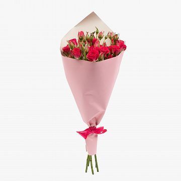 Букет 5 малиновых кустовых роз Букет 5 малиновых кустовых роз