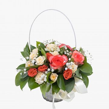 Композиция Трогательный момент в корзинке Композиция Трогательный момент в корзинке