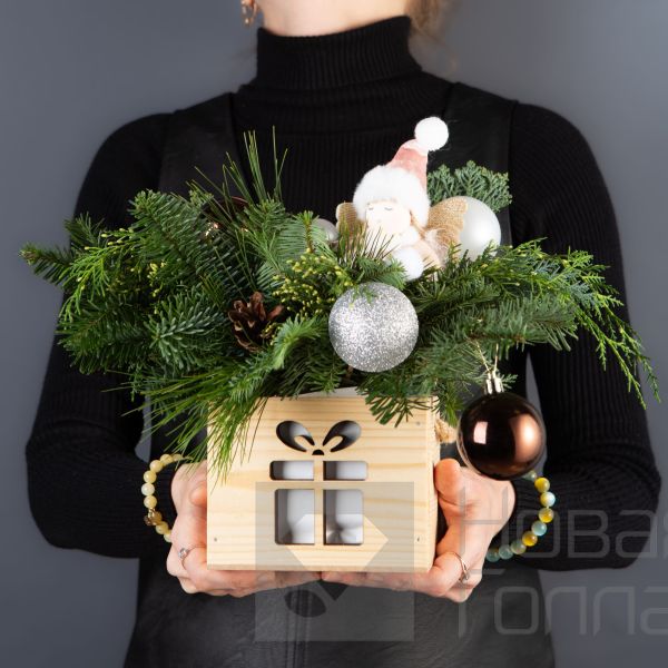 Композиция в кашпо елочка № 2