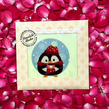 Шоколадная открытка Пингвин