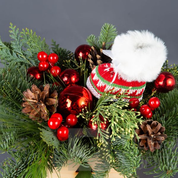 Композиция в кашпо елочка № 4